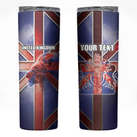 Personalized United Kingdom Skinny Tumbler British Lion Flag Style - Wonder Print Shop