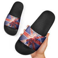 United Kingdom Slide Sandals British Lion Flag Style - Wonder Print Shop