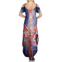 Personalized United Kingdom Summer Maxi Dress British Lion Flag Style - Wonder Print Shop