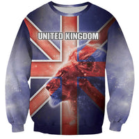 Personalized United Kingdom Sweatshirt British Lion Flag Style - Wonder Print Shop