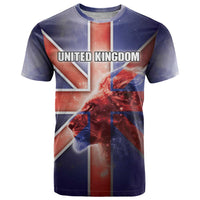 Personalized United Kingdom T Shirt British Lion Flag Style - Wonder Print Shop
