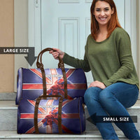 United Kingdom Travel Bag British Lion Flag Style - Wonder Print Shop