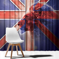 United Kingdom Window Curtain British Lion Flag Style - Wonder Print Shop