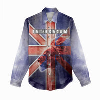 Personalized United Kingdom Women Casual Shirt British Lion Flag Style - Wonder Print Shop