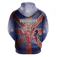 Personalized United Kingdom Zip Hoodie British Lion Flag Style - Wonder Print Shop