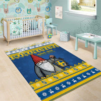 Sweden Christmas Area Rug Tomte God Jul - Wonder Print Shop