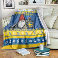 Sweden Christmas Blanket Tomte God Jul - Wonder Print Shop