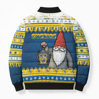 Sweden Christmas Bomber Puffer Jacket Tomte God Jul - Wonder Print Shop