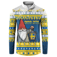 Sweden Christmas Button Sweatshirt Tomte God Jul - Wonder Print Shop