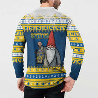 Sweden Christmas Button Sweatshirt Tomte God Jul - Wonder Print Shop