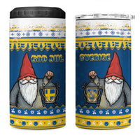 Sweden Christmas 4 in 1 Can Cooler Tumbler Tomte God Jul - Wonder Print Shop