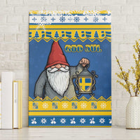 Sweden Christmas Canvas Wall Art Tomte God Jul - Wonder Print Shop