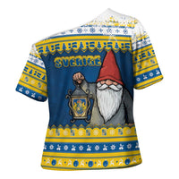 Sweden Christmas Cross Shoulder Shirt Tomte God Jul - Wonder Print Shop