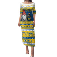 Sweden Christmas Family Matching Puletasi and Hawaiian Shirt Tomte God Jul - Wonder Print Shop