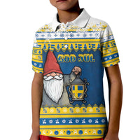Sweden Christmas Kid Polo Shirt Tomte God Jul - Wonder Print Shop