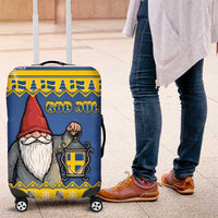 Sweden Christmas Luggage Cover Tomte God Jul - Wonder Print Shop