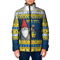 Sweden Christmas Padded Jacket Tomte God Jul - Wonder Print Shop