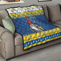 Sweden Christmas Quilt Tomte God Jul - Wonder Print Shop