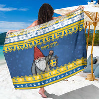 Sweden Christmas Sarong Tomte God Jul - Wonder Print Shop