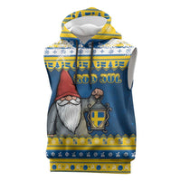 Sweden Christmas Sleeveless Hoodie Tomte God Jul - Wonder Print Shop