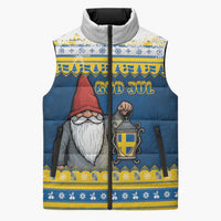 Sweden Christmas Sleeveless Puffer Jacket Tomte God Jul - Wonder Print Shop