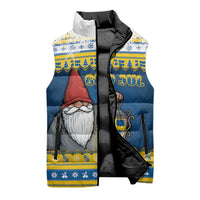 Sweden Christmas Sleeveless Puffer Jacket Tomte God Jul - Wonder Print Shop
