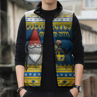 Sweden Christmas Sleeveless Puffer Jacket Tomte God Jul - Wonder Print Shop