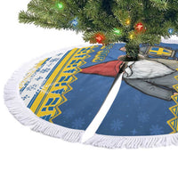 Sweden Christmas Tree Skirt Tomte God Jul - Wonder Print Shop