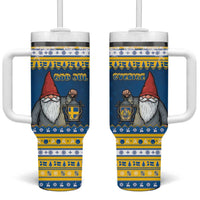 Sweden Christmas Tumbler With Handle Tomte God Jul - Wonder Print Shop