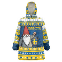 Sweden Christmas Wearable Blanket Hoodie Tomte God Jul - Wonder Print Shop