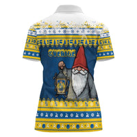 Sweden Christmas Women Polo Shirt Tomte God Jul - Wonder Print Shop