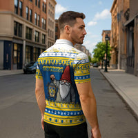 Sweden Christmas Zipper Polo Shirt Tomte God Jul - Wonder Print Shop