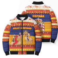Spain Christmas Bomber Puffer Jacket Los Reyes Magos - Wonder Print Shop