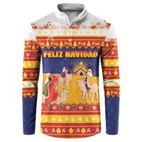 Spain Christmas Button Sweatshirt Los Reyes Magos - Wonder Print Shop