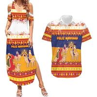 Spain Christmas Couples Matching Summer Maxi Dress and Hawaiian Shirt Los Reyes Magos - Wonder Print Shop