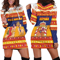 Spain Christmas Hoodie Dress Los Reyes Magos - Wonder Print Shop