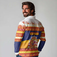 Spain Christmas Long Sleeve Polo Shirt Los Reyes Magos - Wonder Print Shop