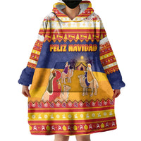 Spain Christmas Wearable Blanket Hoodie Los Reyes Magos - Wonder Print Shop