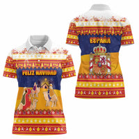 Spain Christmas Women Polo Shirt Los Reyes Magos - Wonder Print Shop