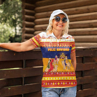 Spain Christmas Women Polo Shirt Los Reyes Magos - Wonder Print Shop