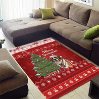 Switzerland Christmas Area Rug Saint Bernard Merry Swissmas - Wonder Print Shop