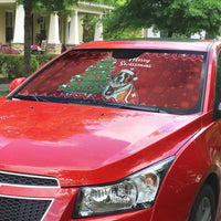 Switzerland Christmas Auto Sun Shade Saint Bernard Merry Swissmas - Wonder Print Shop