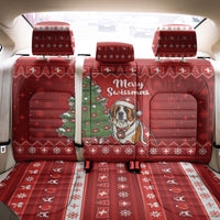 Switzerland Christmas Back Car Seat Cover Saint Bernard Merry Swissmas - Wonder Print Shop