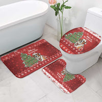 Switzerland Christmas Bathroom Set Saint Bernard Merry Swissmas - Wonder Print Shop