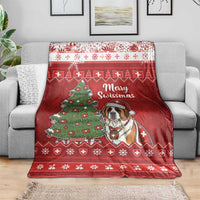 Switzerland Christmas Blanket Saint Bernard Merry Swissmas - Wonder Print Shop