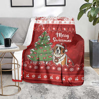 Switzerland Christmas Blanket Saint Bernard Merry Swissmas - Wonder Print Shop
