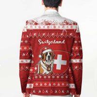 Switzerland Christmas Blazer Saint Bernard Merry Swissmas - Wonder Print Shop