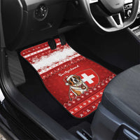Switzerland Christmas Car Mats Saint Bernard Merry Swissmas - Wonder Print Shop