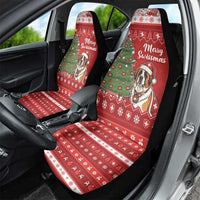 Switzerland Christmas Car Seat Cover Saint Bernard Merry Swissmas - Wonder Print Shop