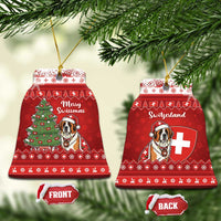 Switzerland Christmas Ceramic Ornament Saint Bernard Merry Swissmas - Wonder Print Shop
